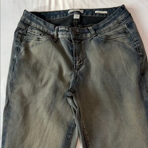 Vintage America Blue Denim Boho Skinny Jeans